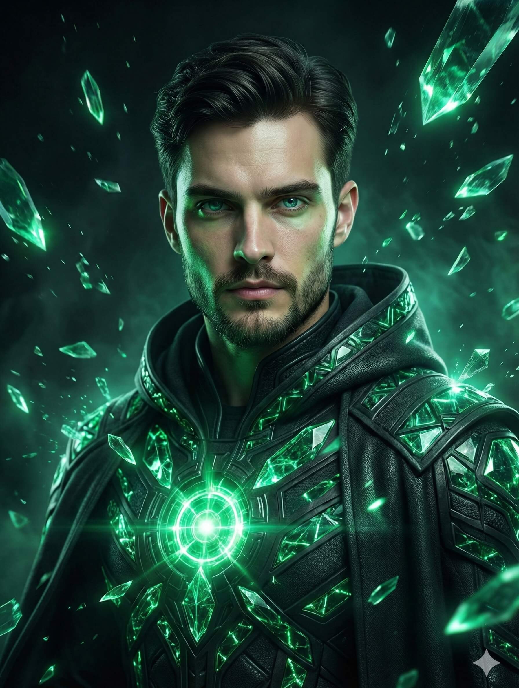 Heart of the Green Crystal AI Photo Editing Prompt for Gemini